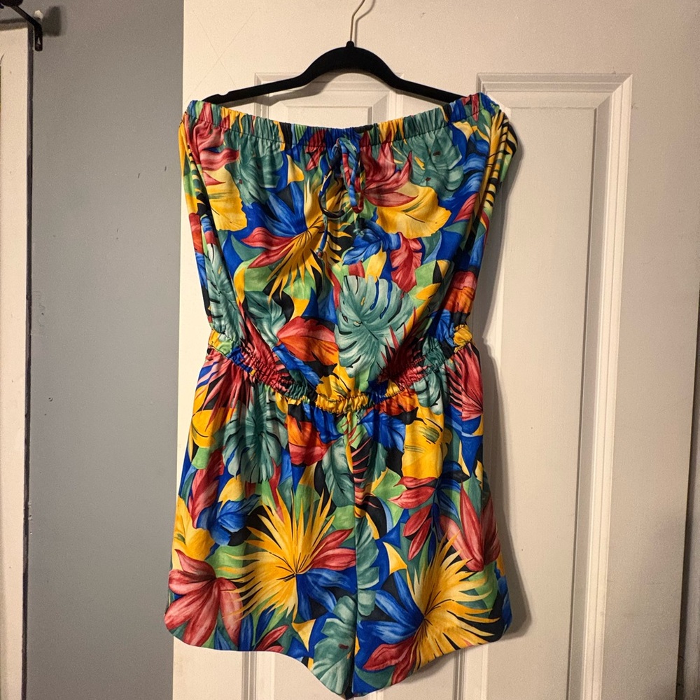 Tropical Floral One-Piece Romper - Multicolor large